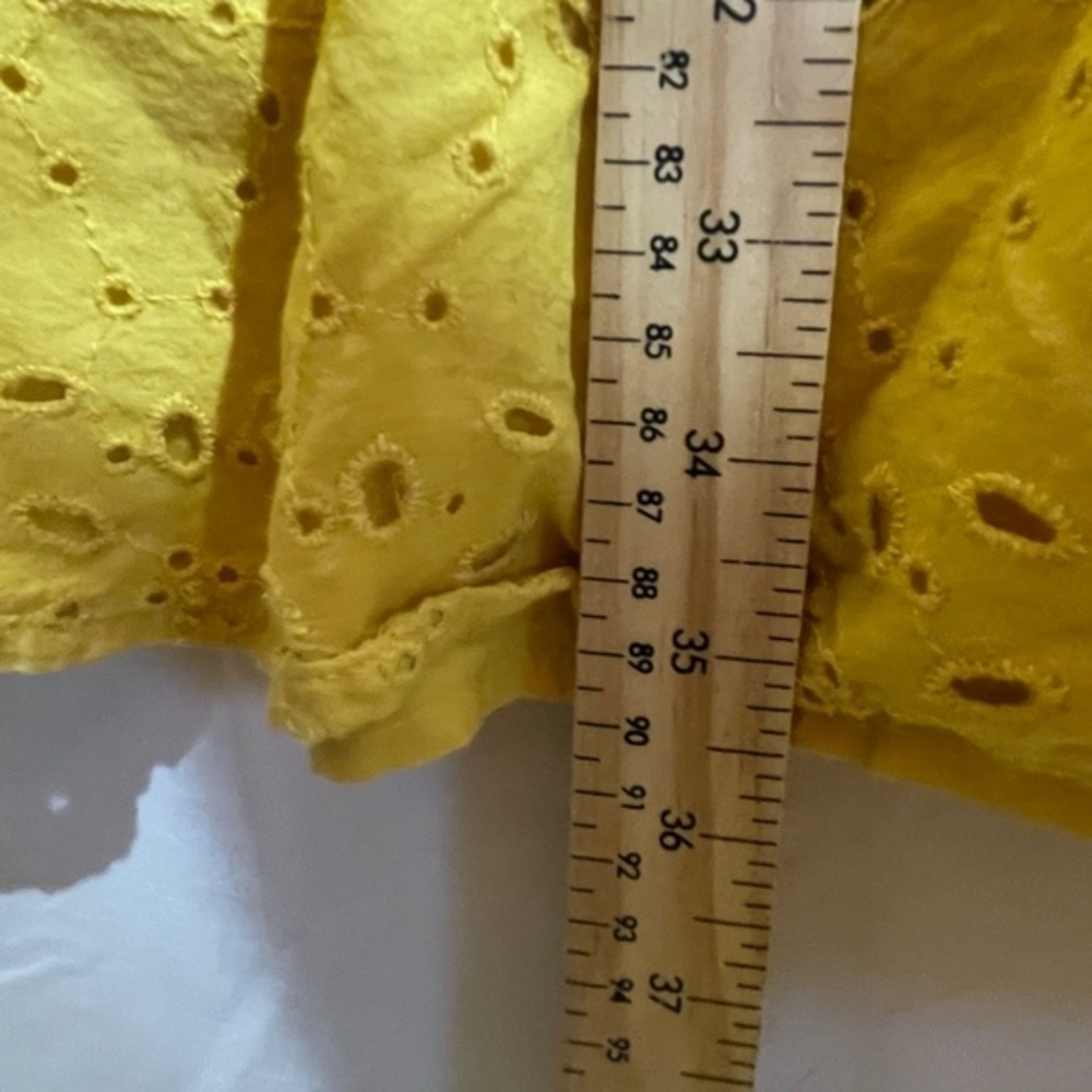 Abercrombie & Fitch Womens Yellow Sundress Sleeveless Floral Cut out Size XL - Picture 7 of 8